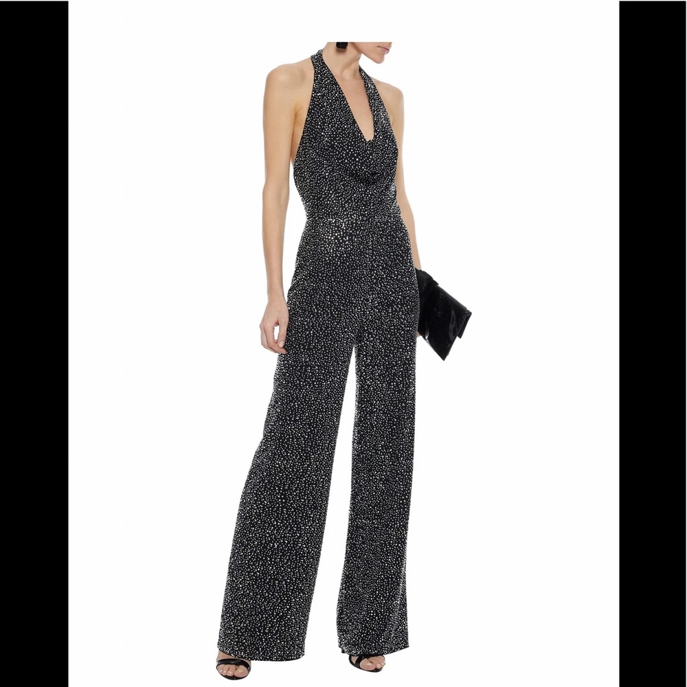 Alice + Olivia Salem Cowled Halter Jumpsuit